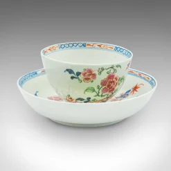 Antike Teetassen & Untertassen aus Chinesischer Keramik, 1890er, 6 . Set