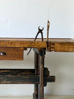 Antike Tischler Werkbank aus Holz, 1890er