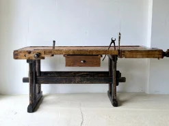 Antike Tischler Werkbank aus Holz, 1890er
