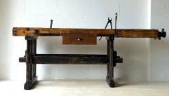 Antike Tischler Werkbank aus Holz, 1890er