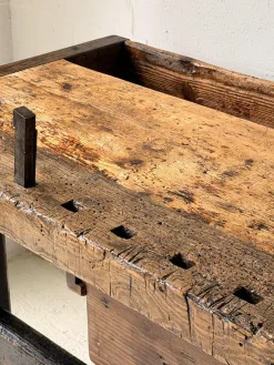 Antike Tischler Werkbank aus Holz, 1890er