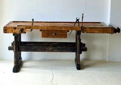 Antike Tischler Werkbank aus Holz, 1890er