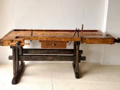 Antike Tischler Werkbank aus Holz, 1890er