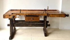 Antike Tischler Werkbank aus Holz, 1890er