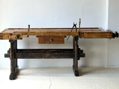 Antike Tischler Werkbank aus Holz, 1890er