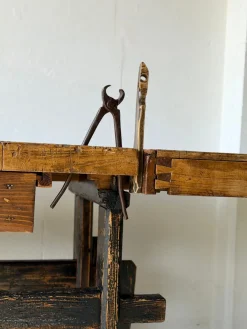 Antike Tischler Werkbank aus Holz, 1890er