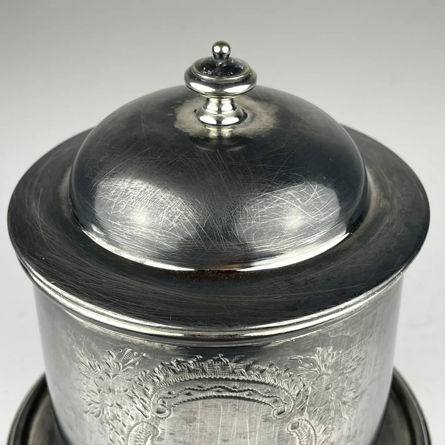 Antike versilberte Keksdose von James Deakin & Sons, 1890er
