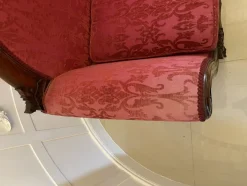 Antike viktorianische Chaiselongue aus geschnitztem Mahagoni, 1860