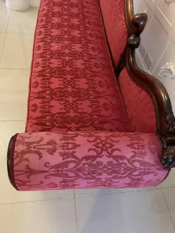 Antike viktorianische Chaiselongue aus geschnitztem Mahagoni, 1860