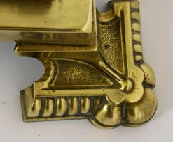 Antike viktorianische korinthische Säulen-Teleskop-Stehlampe aus Messing, 1890er