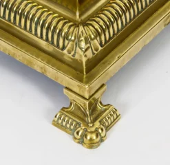 Antike viktorianische korinthische Säulen-Teleskop-Stehlampe aus Messing, 1890er