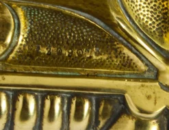 Antike viktorianische korinthische Säulen-Teleskop-Stehlampe aus Messing, 1890er