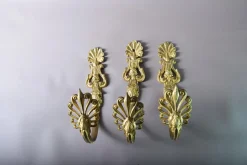 Antike Vorhanghalter aus Vergoldeter Bronze, 3 . Set