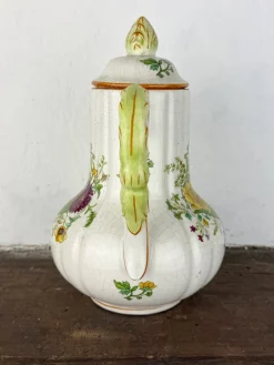 Antike zoomorphe italienische Majolica Kaffeekanne im Stil von Pasquale Rubati, frühes 20. Jh
