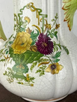 Antike zoomorphe italienische Majolica Kaffeekanne im Stil von Pasquale Rubati, frühes 20. Jh
