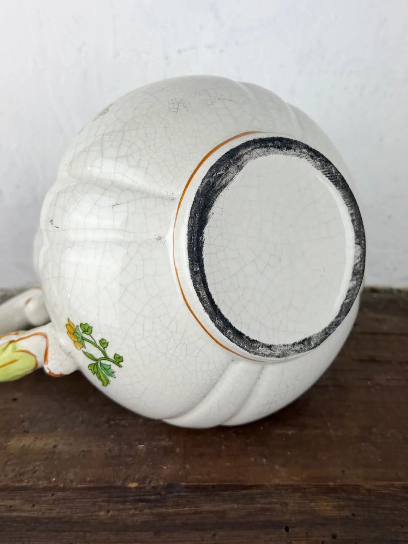 Antike zoomorphe italienische Majolica Kaffeekanne im Stil von Pasquale Rubati, frühes 20. Jh