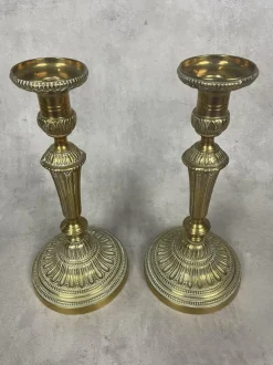 Antique Ormolu Candlesticks, Set of 2