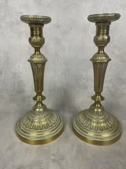 Antique Ormolu Candlesticks, Set of 2