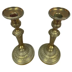 Antique Ormolu Candlesticks, Set of 2