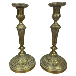 Antique Ormolu Candlesticks, Set of 2