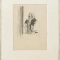 António Carneiro, Figur, Mischtechnik auf Papier