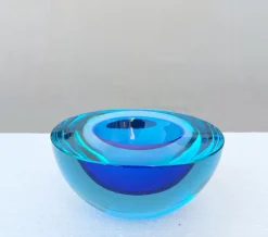 Antonio Da Ros zugeschriebene Sommerso Schale aus Muranoglas für Cenedese, Italien, 1960er