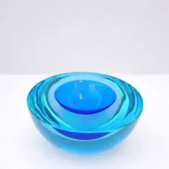 Antonio Da Ros zugeschriebene Sommerso Schale aus Muranoglas für Cenedese, Italien, 1960er
