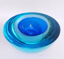 Antonio Da Ros zugeschriebene Sommerso Schale aus Muranoglas für Cenedese, Italien, 1960er
