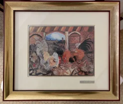 Antonio Ligabue, Lotta di Galli, 1979, Pigmentdruck