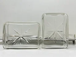 Aperitif Servierschale aus Silberplatte & geschliffenem Glas von Arthur Krupp für Berndorf, 1940er