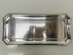Aperitif Servierschale aus Silberplatte & geschliffenem Glas von Arthur Krupp für Berndorf, 1940er