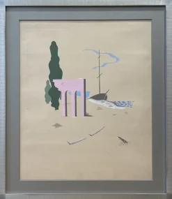 Aquarell von Boris Lacroix, Frankreich, Art Deco, 1930er