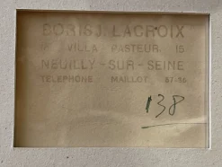 Aquarell von Boris Lacroix, Frankreich, Art Deco, 1930er