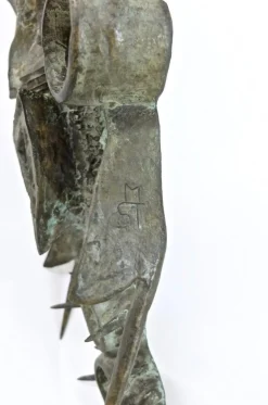 Archaische Mid-Century Maske aus Bronze von Manfred Strake, 1970
