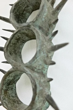 Archaische Mid-Century Maske aus Bronze von Manfred Strake, 1970