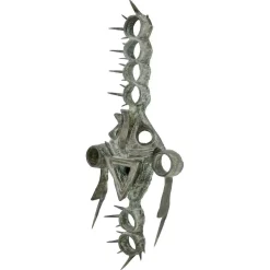 Archaische Mid-Century Maske aus Bronze von Manfred Strake, 1970