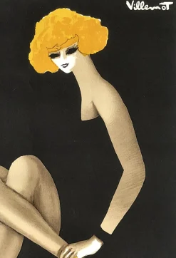 Arches Paper Poster of Bally Shoes / Blonde Woman von Bernard Villemot, 1982