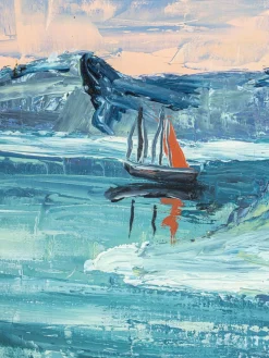 Arktisches Meer, Öl auf Leinwand, Gerahmt