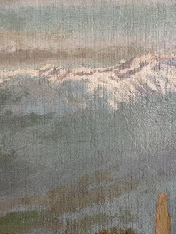 Armand Cacheux, Campagne et vaches dans le champ, Öl auf Leinwand