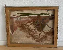Armand Cacheux, Campagne et vaches dans le champ, Öl auf Leinwand