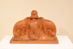 Armand Godard, Art Deco Jugend mit Windhunden, 1930, Terrakotta