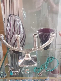 4-armiger Mid-Century Kerzenhalter aus Sterlingsilber von Jakob Grimminger
