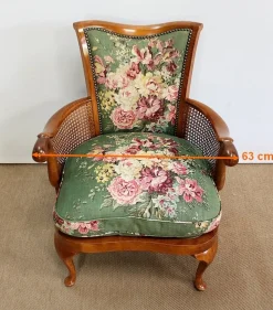 Armlehnstühle und Chippendale Tisch aus massiver Buche, 1950er, 3er Set