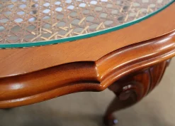 Armlehnstühle und Chippendale Tisch aus massiver Buche, 1950er, 3er Set