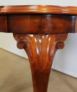 Armlehnstühle und Chippendale Tisch aus massiver Buche, 1950er, 3er Set