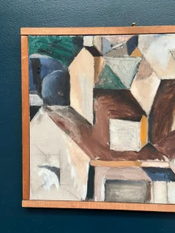 Arne Tenglod, Komposition, 1950er, Öl auf Leinwand, gerahmt