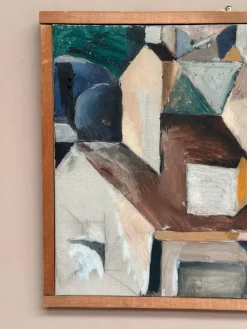Arne Tenglod, Komposition, 1950er, Öl auf Leinwand, gerahmt
