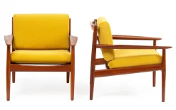 Arne Vodder zugeschriebenes dänisches Teak Sofa und Sessel für Glostrup Furniture Factory, 1960er, 3er Set
