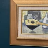 Arnold Eres, Stilleben mit Laute, 1950er, Öl auf Holz, gerahmt