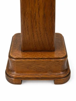 Art Deco Amsterdamer Schule Kerzenhalter aus Eiche & Messing, 1920er, 2er Set